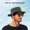 imageBASSDASH UPF 50 Patterned Under Brim Foldable Lightweight Bucket Sun Hats for Fishing Hiking Safari Men Women FH18Dark GreyDark Grey Camo