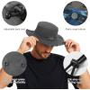 imageBASSDASH UPF 50 Patterned Under Brim Foldable Lightweight Bucket Sun Hats for Fishing Hiking Safari Men Women FH18Dark GreyDark Grey Camo