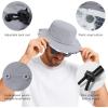 imageBASSDASH UPF 50 Patterned Under Brim Foldable Lightweight Bucket Sun Hats for Fishing Hiking Safari Men Women FH18Light GreyBlack Ink Washes
