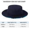 imageBASSDASH UPF 50 Patterned Under Brim Foldable Lightweight Bucket Sun Hats for Fishing Hiking Safari Men Women FH18Navy BlueBlue and Black Camo