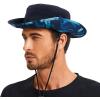 imageBASSDASH UPF 50 Patterned Under Brim Foldable Lightweight Bucket Sun Hats for Fishing Hiking Safari Men Women FH18Navy BlueBlue and Black Camo