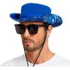 imageBASSDASH UPF 50 Patterned Under Brim Foldable Lightweight Bucket Sun Hats for Fishing Hiking Safari Men Women FH18Royal BlueBlue Ocean Water