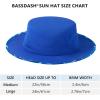 imageBASSDASH UPF 50 Patterned Under Brim Foldable Lightweight Bucket Sun Hats for Fishing Hiking Safari Men Women FH18Royal BlueBlue Ocean Water