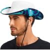 imageBASSDASH UPF 50 Patterned Under Brim Foldable Lightweight Bucket Sun Hats for Fishing Hiking Safari Men Women FH18WhiteBlue and Black Camo