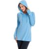 imageBASSDASH Womens UPF 50 Hiking Fishing Hoodie UV Shirt Long Sleeve Outdoor Activewear Breathable Lightweight StretchCarolina