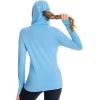 imageBASSDASH Womens UPF 50 Hiking Fishing Hoodie UV Shirt Long Sleeve Outdoor Activewear Breathable Lightweight StretchCarolina