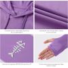 imageBASSDASH Womens UPF 50 Hiking Fishing Hoodie UV Shirt Long Sleeve Outdoor Activewear Breathable Lightweight StretchLight Purple
