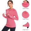 imageBASSDASH Womens UPF 50 Hiking Fishing Hoodie UV Shirt Long Sleeve Outdoor Activewear Breathable Lightweight StretchPink