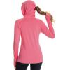 imageBASSDASH Womens UPF 50 Hiking Fishing Hoodie UV Shirt Long Sleeve Outdoor Activewear Breathable Lightweight StretchPink