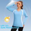 imageBASSDASH Womens UPF 50 WrinkleFree Fishing Shirt Long Sleeve V Neck Breathable Sun Protection TShirt for Hiking SR01WCarolina