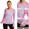 imageBASSDASH Womens UPF 50 WrinkleFree Fishing Shirt Long Sleeve V Neck Breathable Sun Protection TShirt for Hiking SR01WPink Butterfly