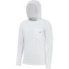 imageBASSDASH Mens UPF 50 Fishing Hoodie Shirts with Chest Pocket Lightweight UV Sun Protection Long Sleeve Hiking Sports FS34MWhite