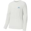 imageBASSDASH Mens UPF 50 WrinkleFree Fishing Shirt Long Sleeve Casual Tee with Breathable Mesh for Hiking Running SR01MWhiteWhite Mesh