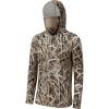 imageBASSDASH UPF 50 Mens Hunting Shirts with Mask Long Sleeve Camo Fishing HoodieDried Reeds
