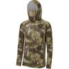 imageBASSDASH UPF 50 Mens Hunting Shirts with Mask Long Sleeve Camo Fishing HoodieHighland 