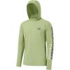 imageBASSDASH UPF 50 Mens UV Sun Protection Long Sleeve Performance Fishing Hoodie Hooded ShirtsLintDark Grey Logo