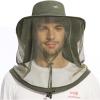 imageBASSDASH UPF 50 Mosquito Net Hat with Stowable Neck Flap for Men Women Outdoor Fishing Hiking Camping Gardening FH17Army Green