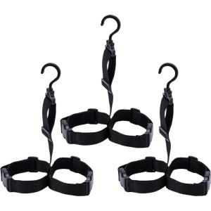 imageBASSDASH 3 Pack Fishing Wader Boot Hanger Adjustable Strap for Storage Drying