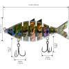 imageBASSDASH Bone Swimbait Multi Jointed Hard Fishing Lure for Bass Trout Bluegill Pike with Angled Cut Segments 37in066ozBaby Bass