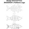 imageBASSDASH Bone Swimbait Multi Jointed Hard Fishing Lure for Bass Trout Bluegill Pike with Angled Cut Segments 37in066ozBaby Bass