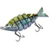 imageBASSDASH Bone Swimbait Multi Jointed Hard Fishing Lure for Bass Trout Bluegill Pike with Angled Cut Segments 37in066ozBaby Bass