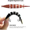 imageBASSDASH Bone Swimbait Multi Jointed Hard Fishing Lure for Bass Trout Bluegill Pike with Angled Cut Segments 37in066ozBaby Bass