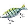 imageBASSDASH Bone Swimbait Multi Jointed Hard Fishing Lure for Bass Trout Bluegill Pike with Angled Cut Segments 37in066ozBlue Gold