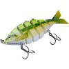 imageBASSDASH Bone Swimbait Multi Jointed Hard Fishing Lure for Bass Trout Bluegill Pike with Angled Cut Segments 37in066ozFluorescent Baby Bass