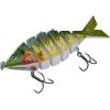 imageBASSDASH Bone Swimbait Multi Jointed Hard Fishing Lure for Bass Trout Bluegill Pike with Angled Cut Segments 37in066ozGreen Bluegill