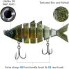 imageBASSDASH Bone Swimbait Multi Jointed Hard Fishing Lure for Bass Trout Bluegill Pike with Angled Cut Segments 37in066ozLake Chub