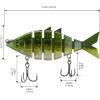 imageBASSDASH Bone Swimbait Multi Jointed Hard Fishing Lure for Bass Trout Bluegill Pike with Angled Cut Segments 37in066ozLargemouth Bass