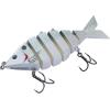imageBASSDASH Bone Swimbait Multi Jointed Hard Fishing Lure for Bass Trout Bluegill Pike with Angled Cut Segments 37in066ozWhite Shad