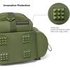 imageBASSDASH Convertible Fishing Backpack Sling Bag with Rod Holder Adjustable Tactical WaterResistant Tackle Storage Pack FP07Army Green