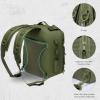 imageBASSDASH Convertible Fishing Backpack Sling Bag with Rod Holder Adjustable Tactical WaterResistant Tackle Storage Pack FP07Army Green