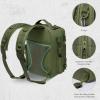imageBASSDASH Convertible Fishing Backpack Sling Bag with Rod Holder Adjustable Tactical WaterResistant Tackle Storage Pack FP07Army Green