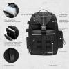 imageBASSDASH Convertible Fishing Backpack Sling Bag with Rod Holder Adjustable Tactical WaterResistant Tackle Storage Pack FP07Black