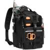 imageBASSDASH Convertible Fishing Backpack Sling Bag with Rod Holder Adjustable Tactical WaterResistant Tackle Storage Pack FP07Black