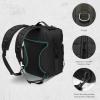 imageBASSDASH Convertible Fishing Backpack Sling Bag with Rod Holder Adjustable Tactical WaterResistant Tackle Storage Pack FP07Black