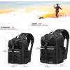 imageBASSDASH Convertible Fishing Backpack Sling Bag with Rod Holder Adjustable Tactical WaterResistant Tackle Storage Pack FP07Black