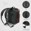 imageBASSDASH Convertible Fishing Backpack Sling Bag with Rod Holder Adjustable Tactical WaterResistant Tackle Storage Pack FP07BlackBlaze Orange