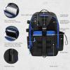 imageBASSDASH Convertible Fishing Backpack Sling Bag with Rod Holder Adjustable Tactical WaterResistant Tackle Storage Pack FP07BlackRoyal Blue
