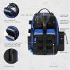 imageBASSDASH Convertible Fishing Backpack Sling Bag with Rod Holder Adjustable Tactical WaterResistant Tackle Storage Pack FP07BlackRoyal Blue