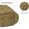 imageBASSDASH Convertible Fishing Backpack Sling Bag with Rod Holder Adjustable Tactical WaterResistant Tackle Storage Pack FP07Brown Khaki