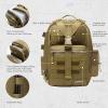 imageBASSDASH Convertible Fishing Backpack Sling Bag with Rod Holder Adjustable Tactical WaterResistant Tackle Storage Pack FP07Brown Khaki