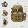 imageBASSDASH Convertible Fishing Backpack Sling Bag with Rod Holder Adjustable Tactical WaterResistant Tackle Storage Pack FP07Brown Khaki