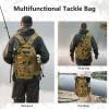 imageBASSDASH Convertible Fishing Backpack Sling Bag with Rod Holder Adjustable Tactical WaterResistant Tackle Storage Pack FP07Brown Khaki