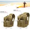 imageBASSDASH Convertible Fishing Backpack Sling Bag with Rod Holder Adjustable Tactical WaterResistant Tackle Storage Pack FP07Brown Khaki