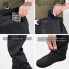 imageBASSDASH Mens Breathable Wading Pants Waist Waders with Pockets Waterproof Fly Fishing Stocking Foot Lightweight FW09Black