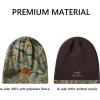 imageBASSDASH Reversible Windproof Fleece Winter Beanie Hats Thick Warm for Men Women Stretchy Fit Unisex Cuffed Knit Hat