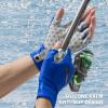 imageBASSDASH Unisex UPF 50 Half Finger Sun Gloves Fingerless Breathable UV Protection for Fishing Hiking Kayaking Rowing FG02Blue CamoCatfish